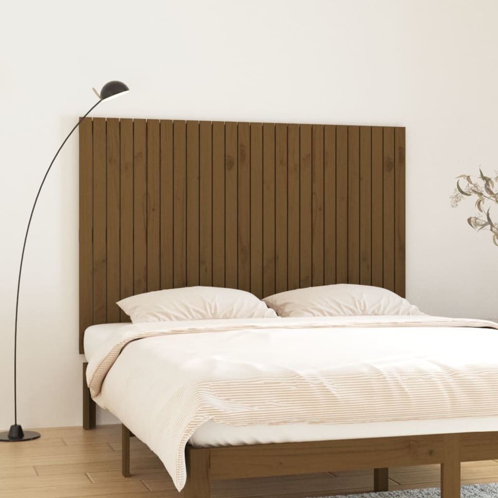 Testiera da Parete Ambra 166x3x110 cm in Legno Massello di Pino