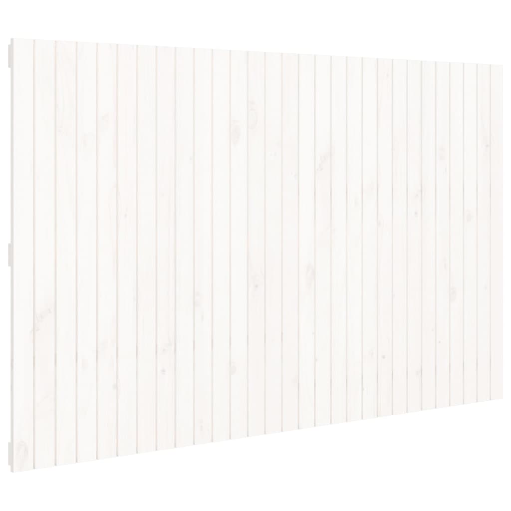 Testiera da Parete Bianca 185x3x110 cm Legno Massello di Pino