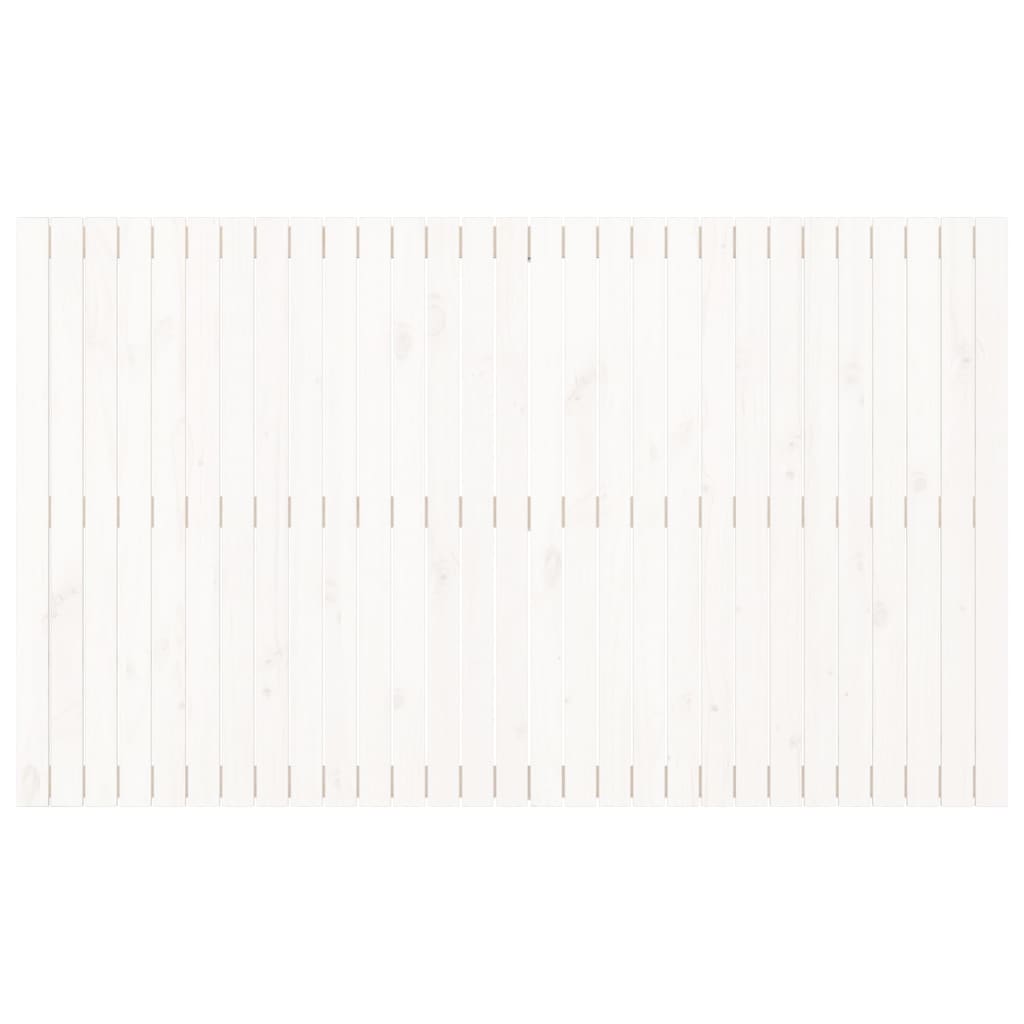 Testiera da Parete Bianca 185x3x110 cm Legno Massello di Pino
