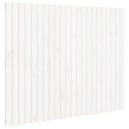 Testiera da Parete Bianca 140x3x110cm in Legno Massello di Pino