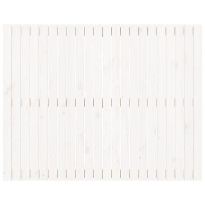 Testiera da Parete Bianca 140x3x110cm in Legno Massello di Pino