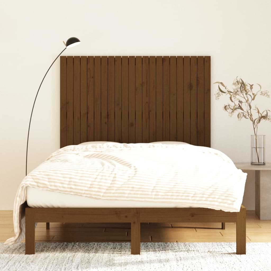 Testiera da Parete Ambra 140x3x110 cm in Legno Massello di Pino