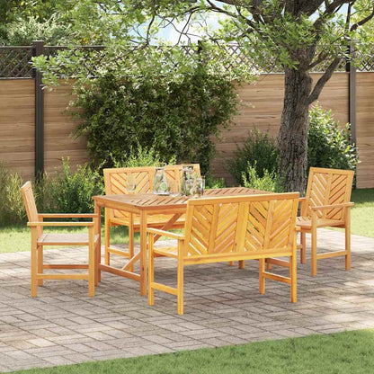 Set da Pranzo per Giardino 5 pcs Marrone