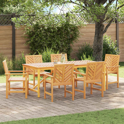 Set da Pranzo per Giardino 7 pcs Marrone