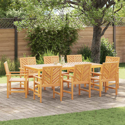 Set da Pranzo per Giardino 9 pcs Marrone