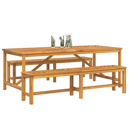 Set da Pranzo per Giardino 3 pcs Marrone