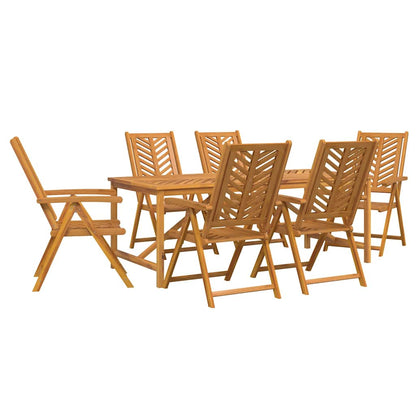 Set da Pranzo per Giardino 7 pcs Marrone