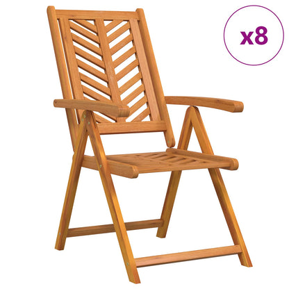 Sedia da Giardino 8 pcs Marrone 57 x 72 x 109 cm
