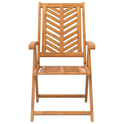 Sedie da Giardino Reclinabili 2 pz Legno Massello di Acacia