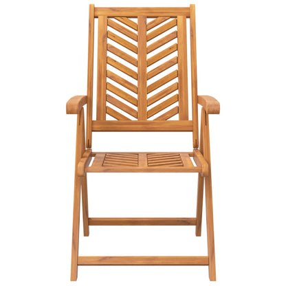 Sedie da Giardino Reclinabili 3 pz in Legno Massello di Acacia