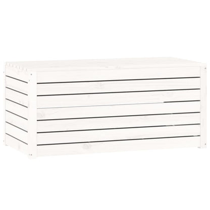 Contenitore Giardino Bianco 101x50,5x46,5cm Legno Massello Pino
