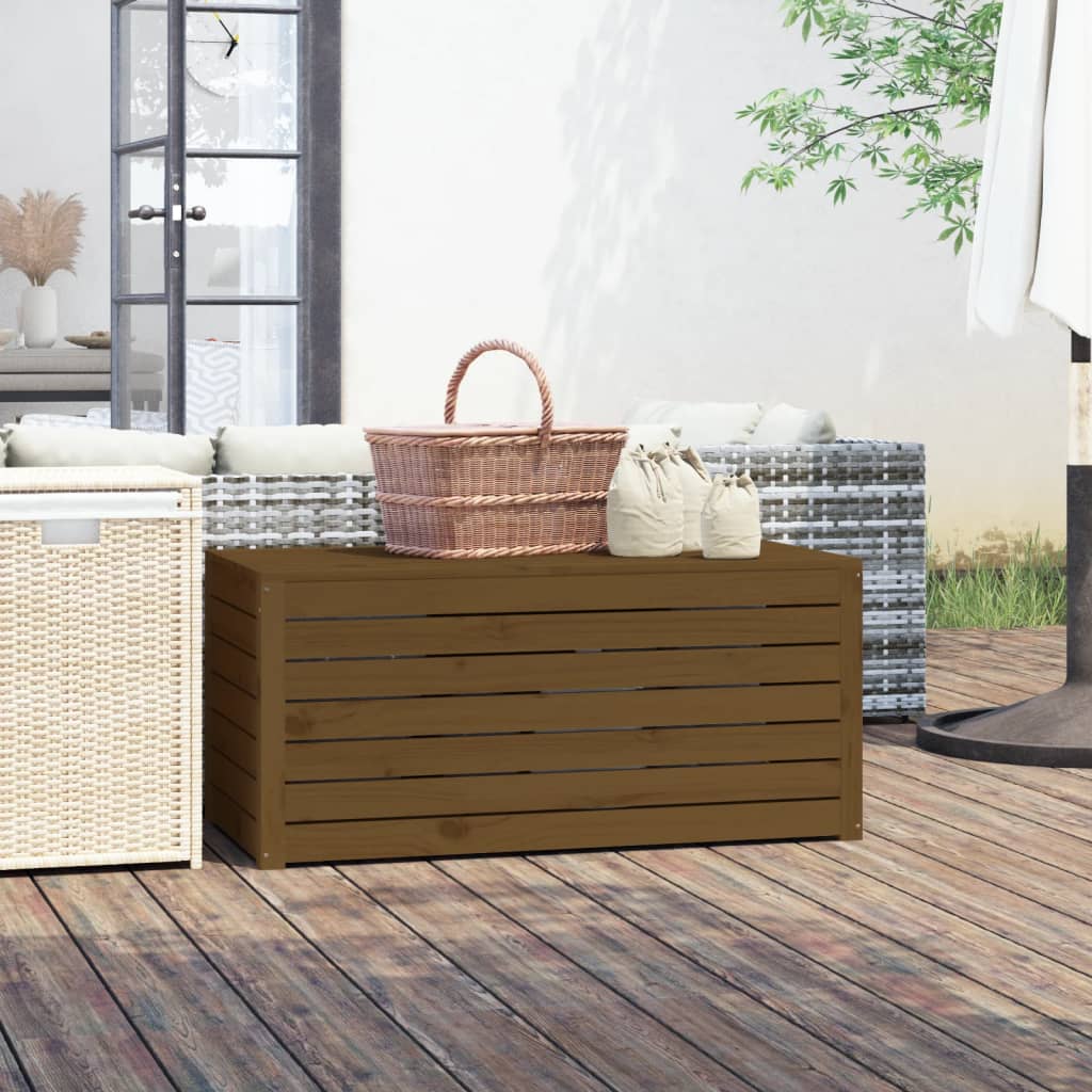 Contenitore Giardino Ambra 101x50,5x46,5 cm Legno Massello Pino