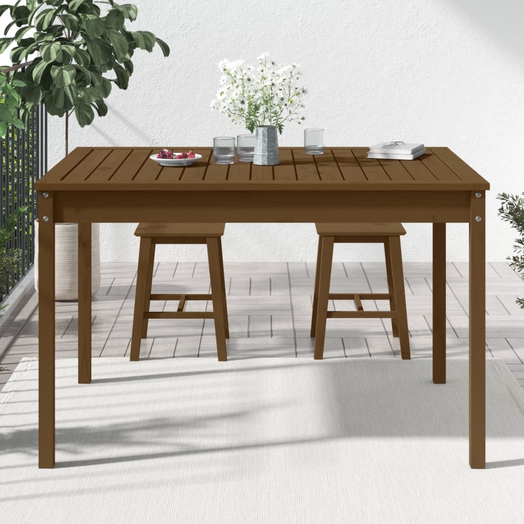 Tavolo da Giardino Ambra 121x82,5x76 cm Legno Massello di Pino