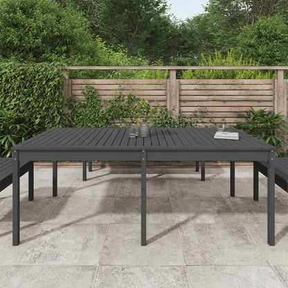 Tavolo da Giardino Grigio 203,5x100x76cm Legno Massello di Pino