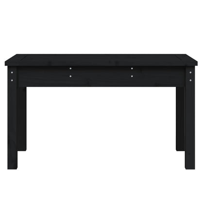 Panca da Giardino Nera 80x44x45 cm Legno Massello di Pino