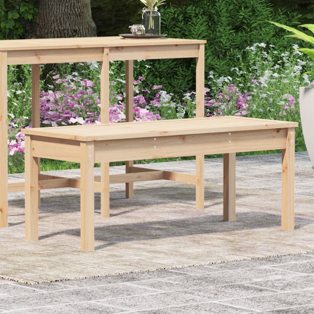 Panca da Giardino 109x44x45 cm in Legno Massello di Pino