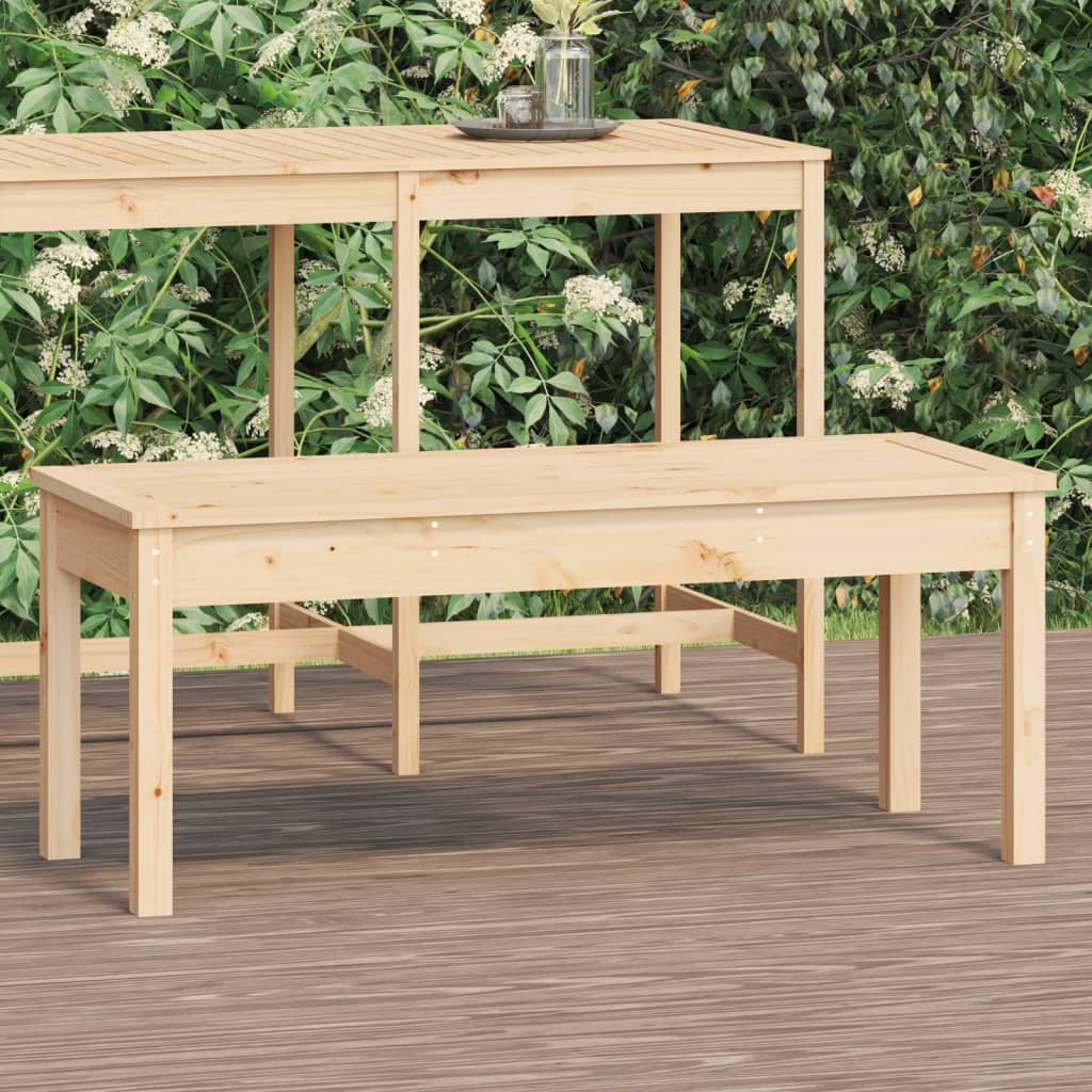 Panca da Giardino 109x44x45 cm in Legno Massello di Pino