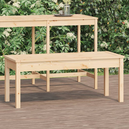 Panca da Giardino 109x44x45 cm in Legno Massello di Pino