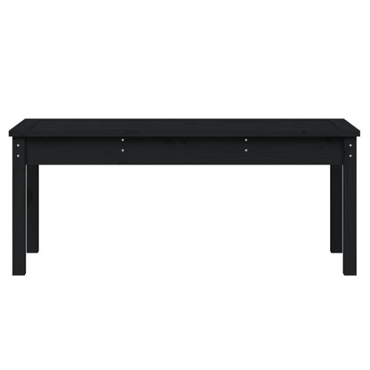 Panca da Giardino Nera 109x44x45 cm Legno Massello di Pino