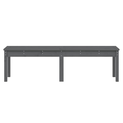Panca Giardino 2 Posti Grigia 159,5x44x45cm Legno Massello Pino