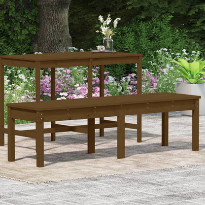 Panca Giardino 2 Posti Ambra 159,5x44x45cm Legno Massello Pino