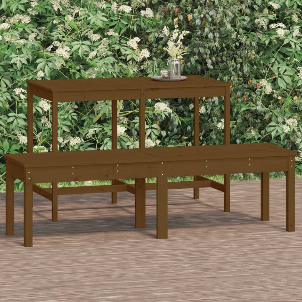 Panca Giardino 2 Posti Ambra 159,5x44x45cm Legno Massello Pino
