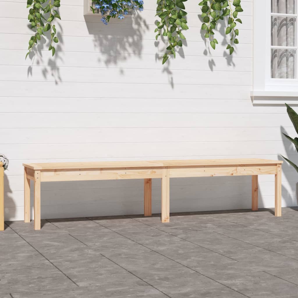 Panca da Giardino 2 Posti 203,5x44x45 cm Legno Massello di Pino