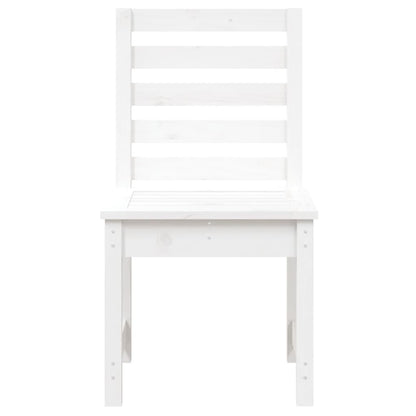 Sedie da Giardino 2pz Bianche 50x48x91,5 Legno Massello di Pino