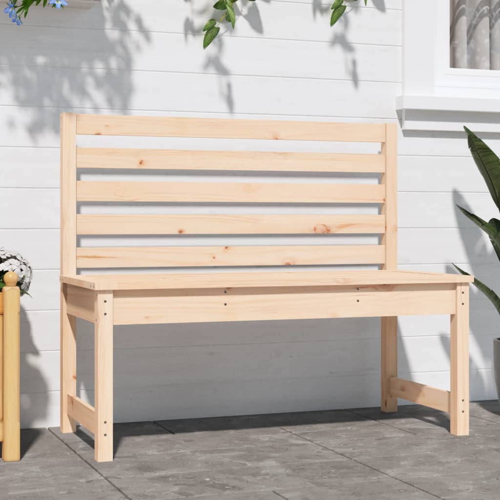 Panca da Giardino 109 cm in Legno Massello di Pino