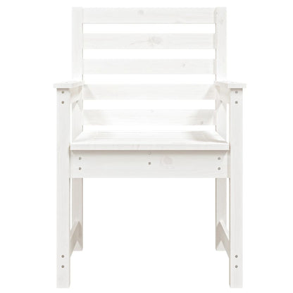Sedie da Giardino 2pz Bianche 60x48x91cm Legno Massello di Pino