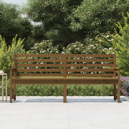Panca da Giardino Ambra 203,5x48x91,5 cm Legno Massello di Pino