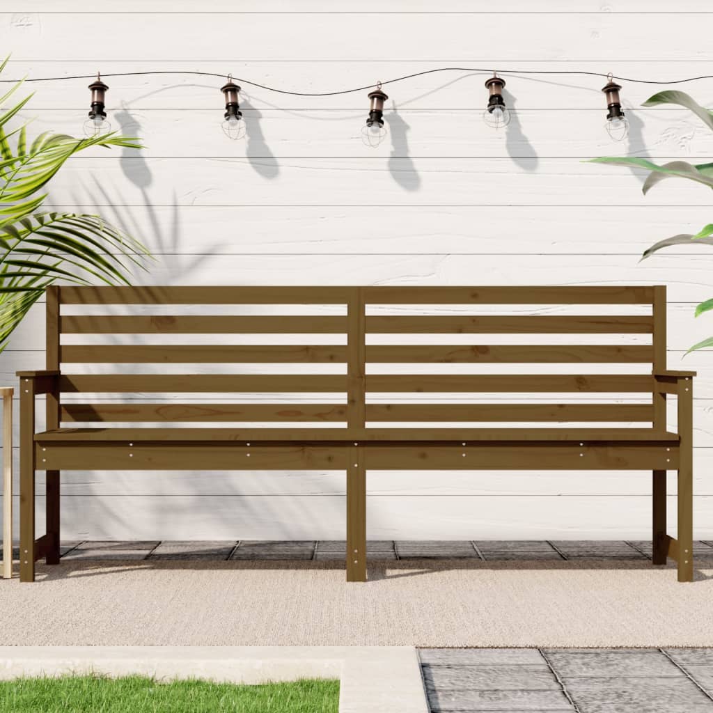 Panca da Giardino Ambra 203,5x48x91,5 cm Legno Massello di Pino