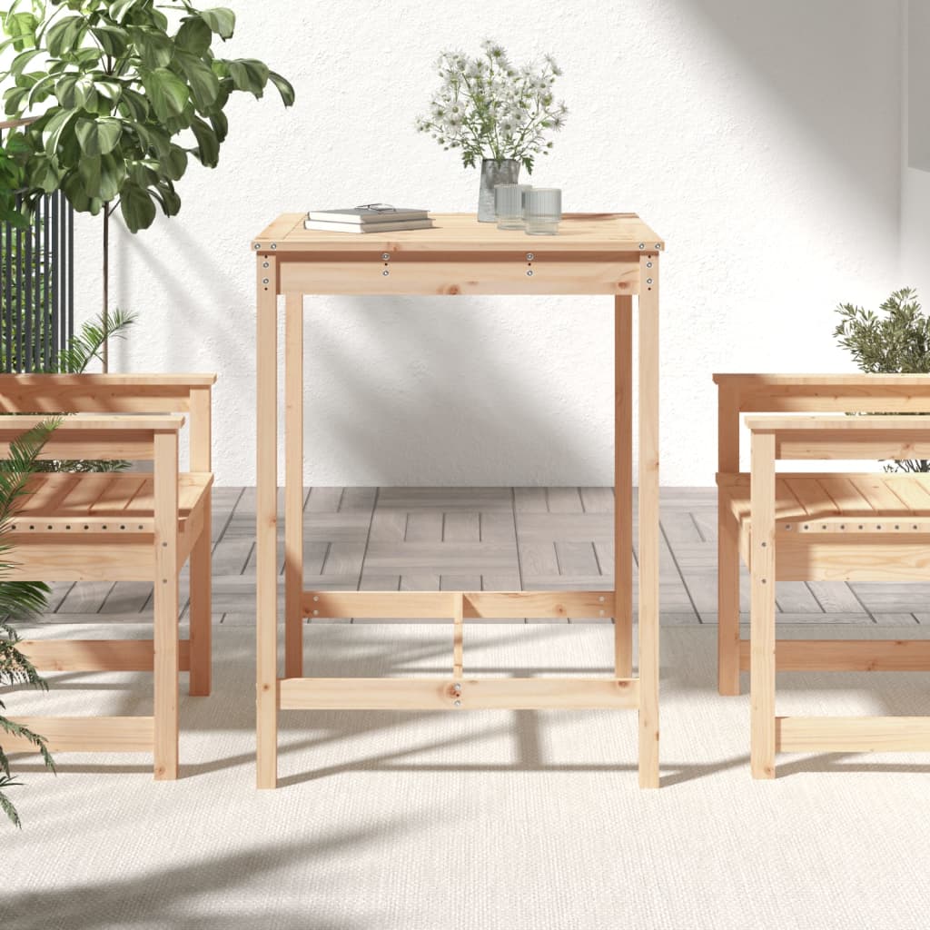 Tavolo da Giardino 82,5x82,5x110 cm in Legno Massello di Pino