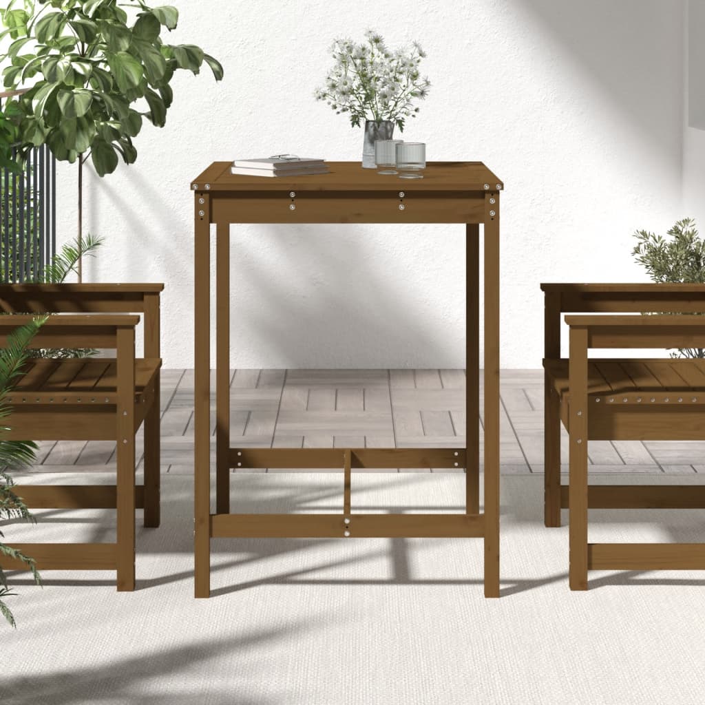 Tavolo da Giardino Ambra 82,5x82,5x110cm Legno Massello di Pino