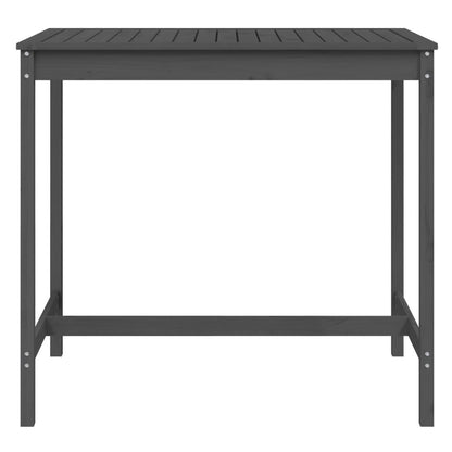 Tavolo da Giardino Grigio 121x82,5x110cm Legno Massello di Pino
