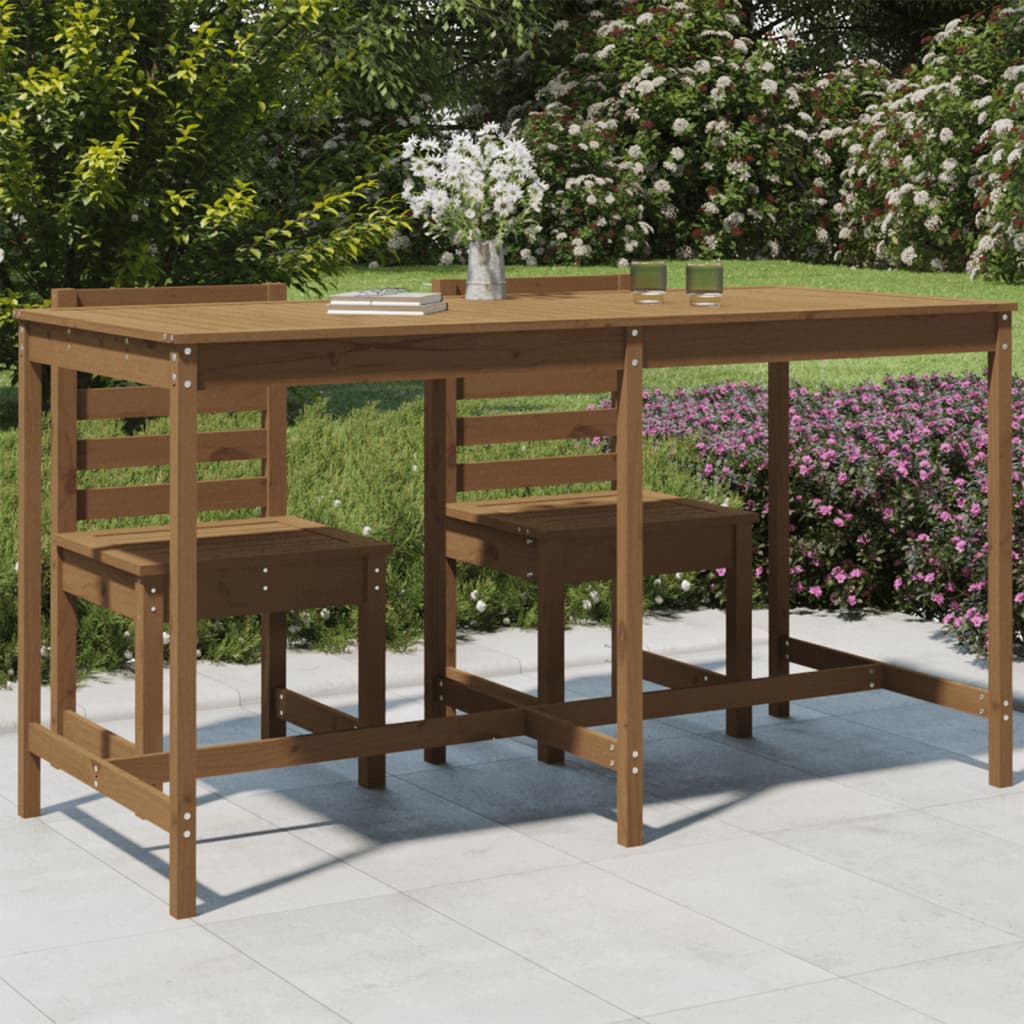 Tavolo da Giardino Ambra 203,5x90x110cm Legno Massello di Pino