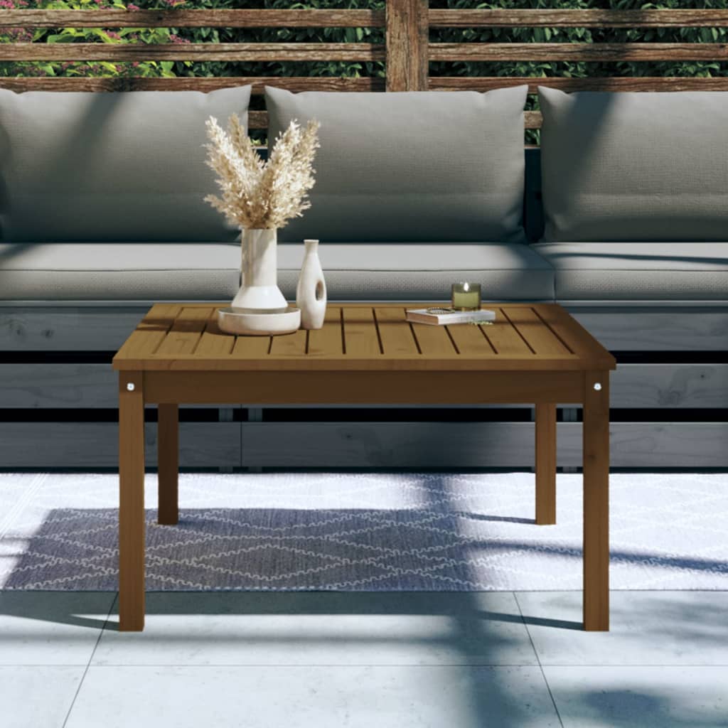 Tavolo da Giardino Ambra 82,5x82,5x45 cm Legno Massello di Pino