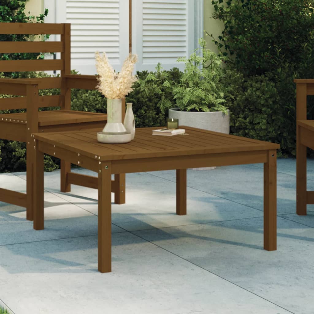 Tavolo da Giardino Ambra 82,5x82,5x45 cm Legno Massello di Pino