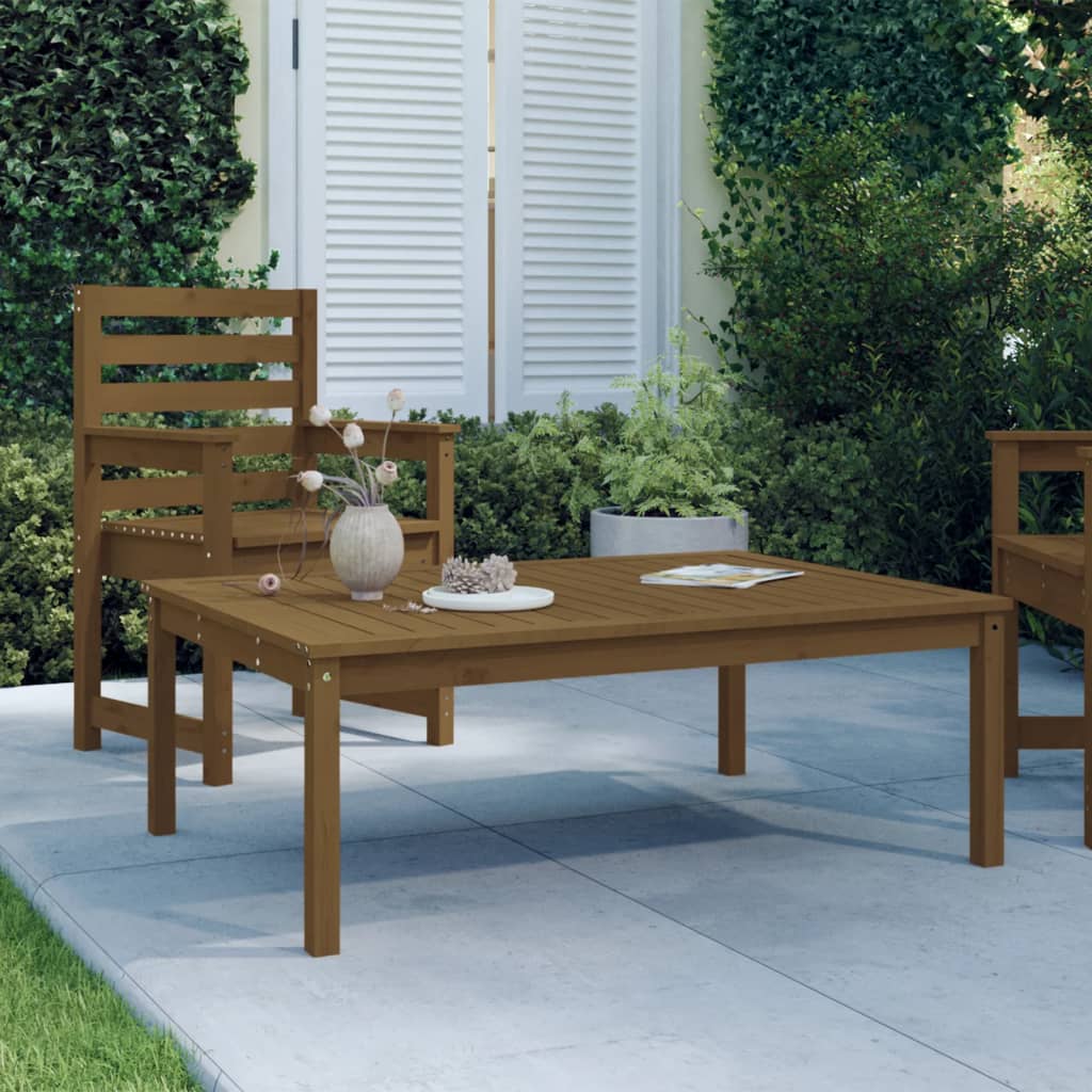 Tavolo da Giardino Ambra 121x82,5x45 cm Legno Massello di Pino