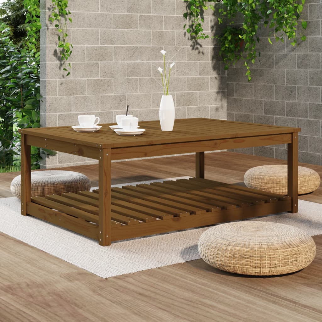 Tavolo da Giardino Ambra 121x82,5x45 cm Legno Massello di Pino