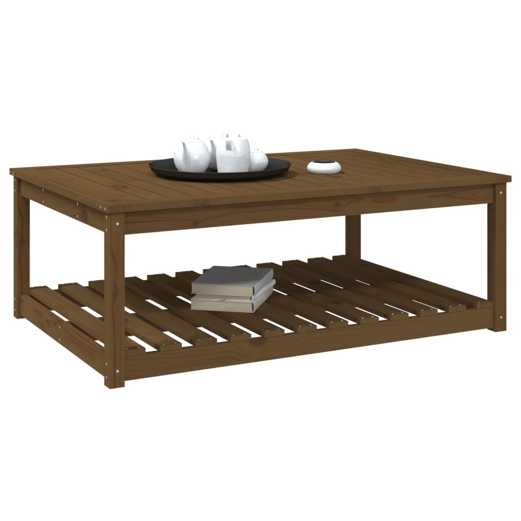 Tavolo da Giardino Ambra 121x82,5x45 cm Legno Massello di Pino