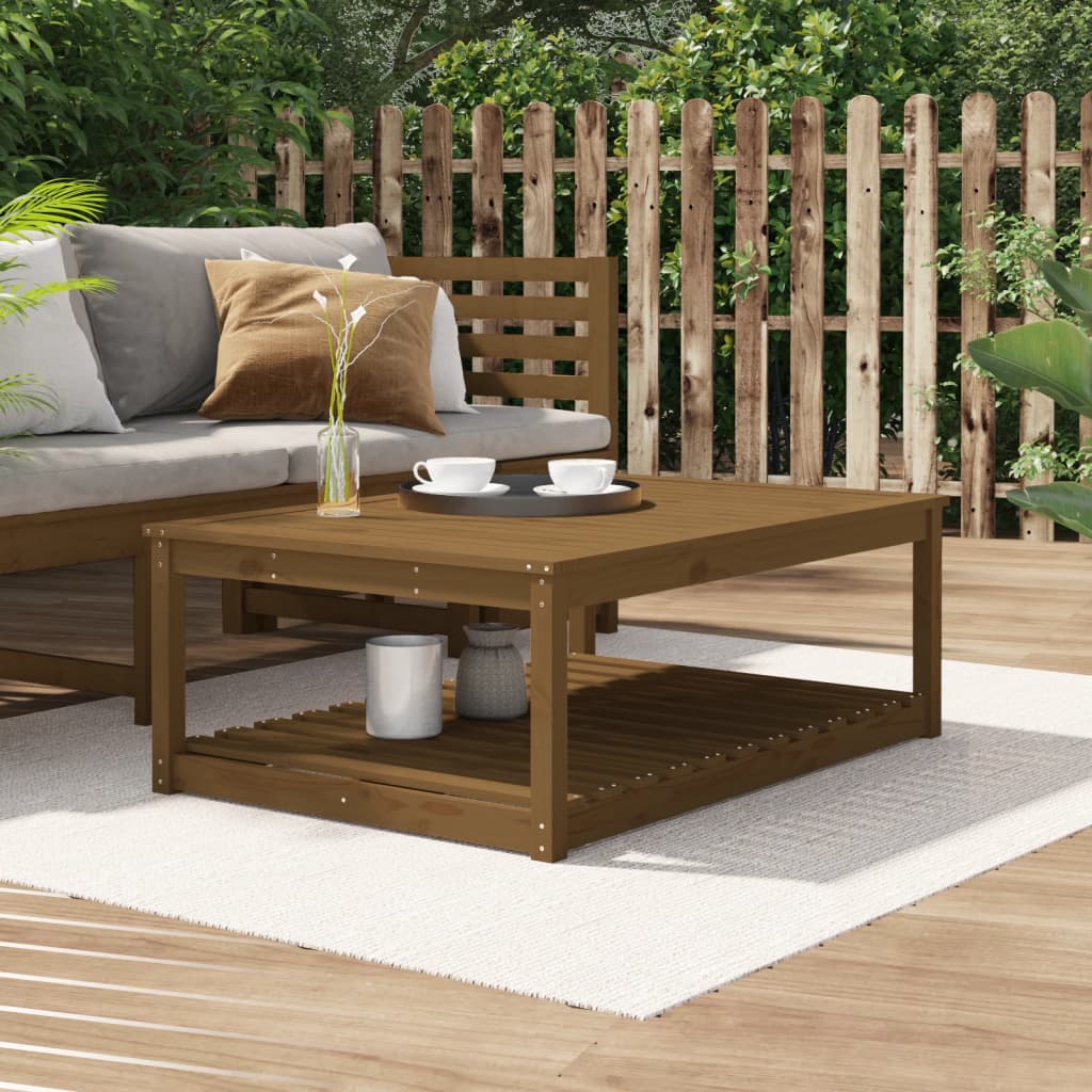 Tavolo da Giardino Ambra 121x82,5x45 cm Legno Massello di Pino