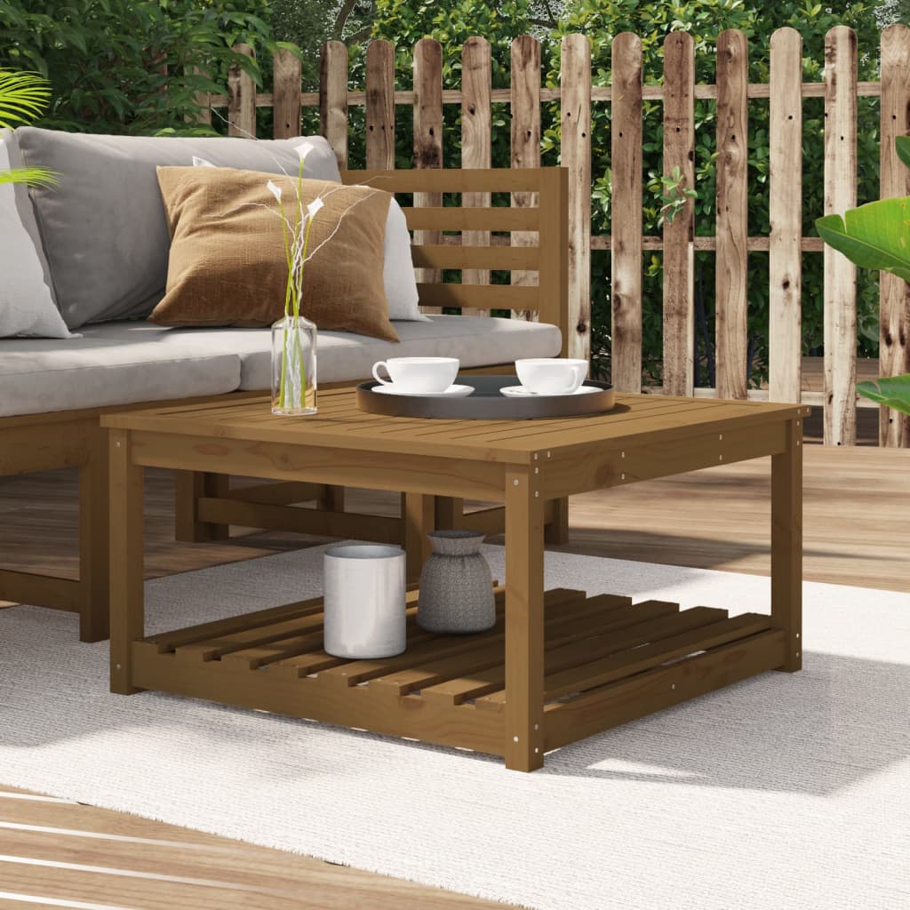 Tavolo da Giardino Ambra 82,5x82,5x45 cm Legno Massello di Pino