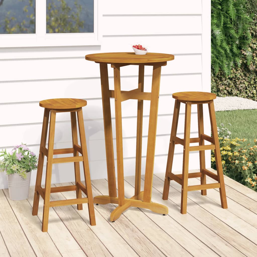 Tavolo da Bar da Giardino Ã˜60x105 cm Legno Massello di Acacia