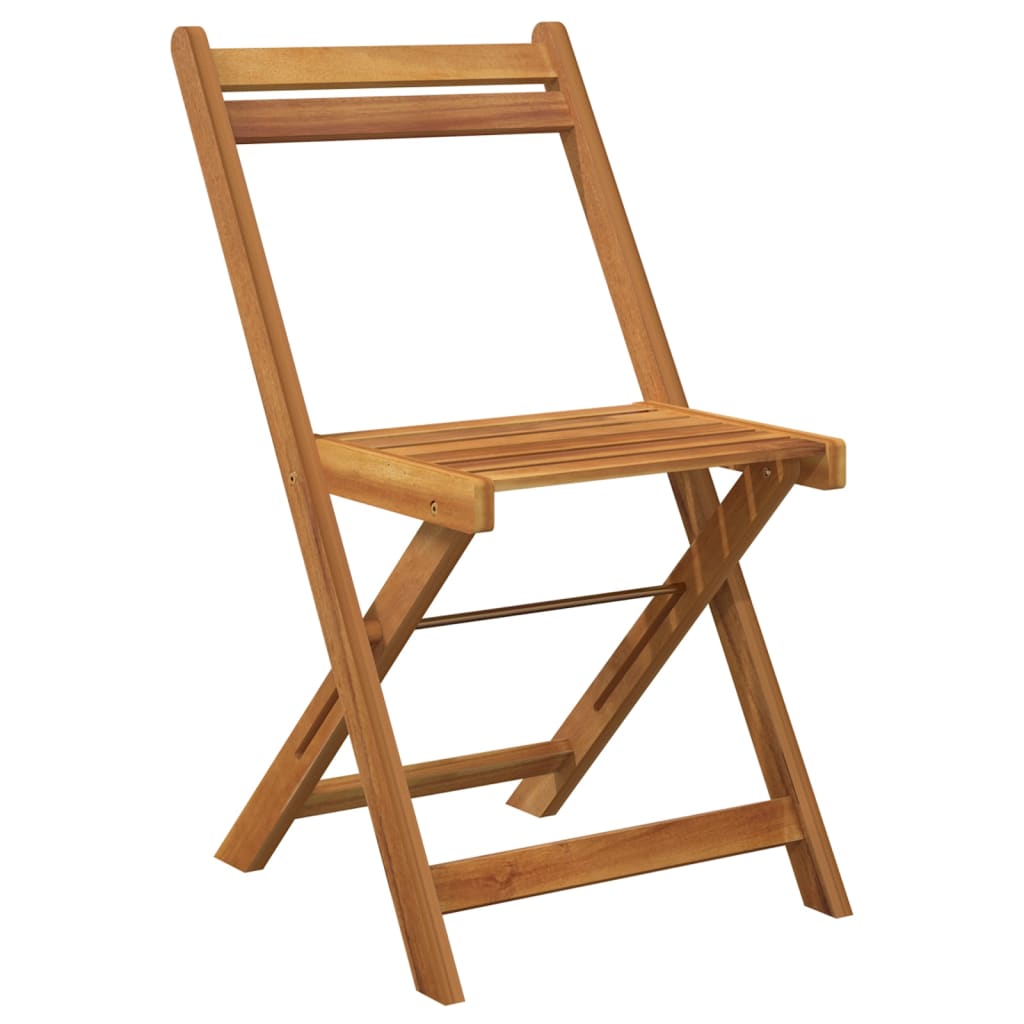 Set BistrÃ² Pieghevole 3pz in Legno Massello di Acacia
