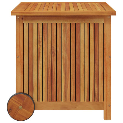 Contenitore Giardino con Ruote 60x50x58cm Legno Massello Acacia