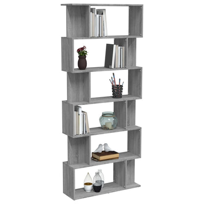 Libreria/Divisorio Grigio Sonoma 80x24x192 cm Legno Multistrato