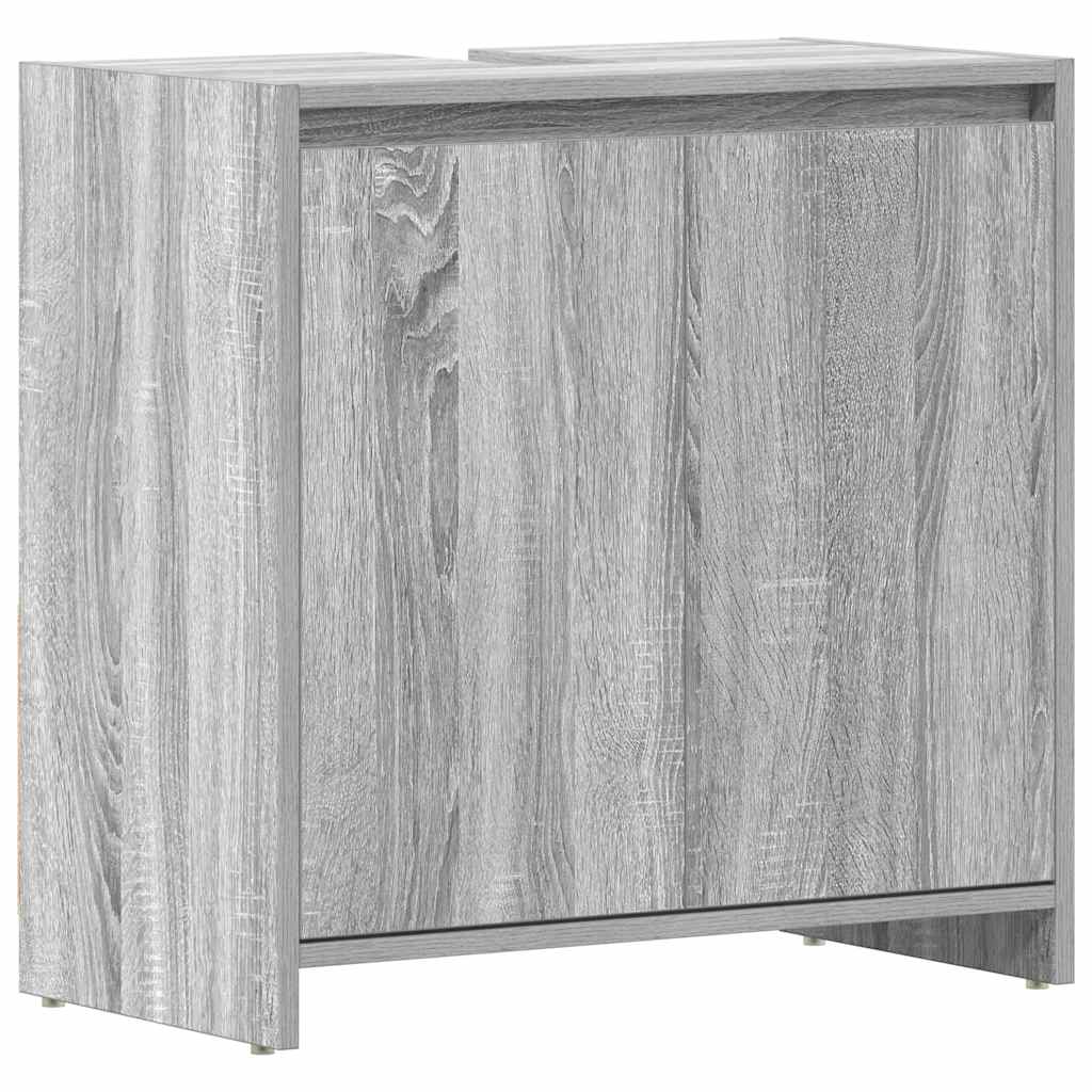 Armadietto Bagno Grigio Sonoma 60x33x61 cm in Legno Multistrato