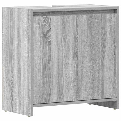 Armadietto Bagno Grigio Sonoma 60x33x61 cm in Legno Multistrato