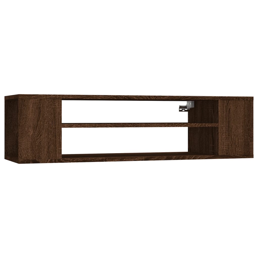 Pensile Porta TV Rovere Marrone 100x30x26,5cm Legno Multistrato
